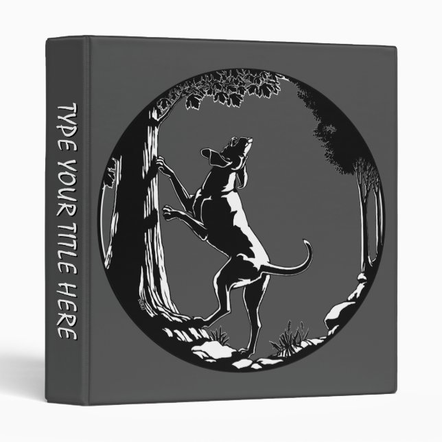 Hound Dog Book Binder Hunting Dog Art Photo Album (Front/Spine)