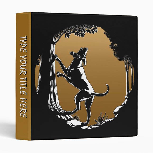 Hound Dog Book Binder Hunting Dog Art Photo Album (Front/Spine)