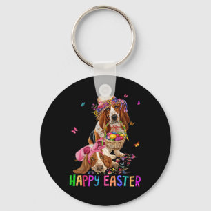 Hound Dog Bunny Easter Costume Rabbit Happy Easter Keychain