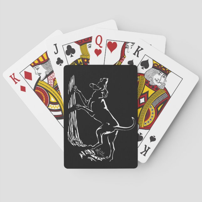 Hound Dog Cards Hunting Dog Art Playing Cards (Back)