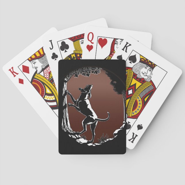 Hound Dog Cards Hunting Dog Art Playing Cards (Back)
