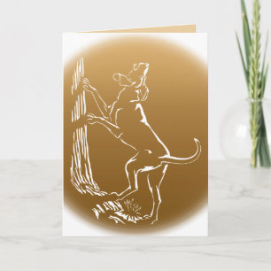 Hound Dog Cards Personalized Dog Art Greeting Card
