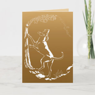 Hound Dog Cards Personalized Dog Art Greeting Card