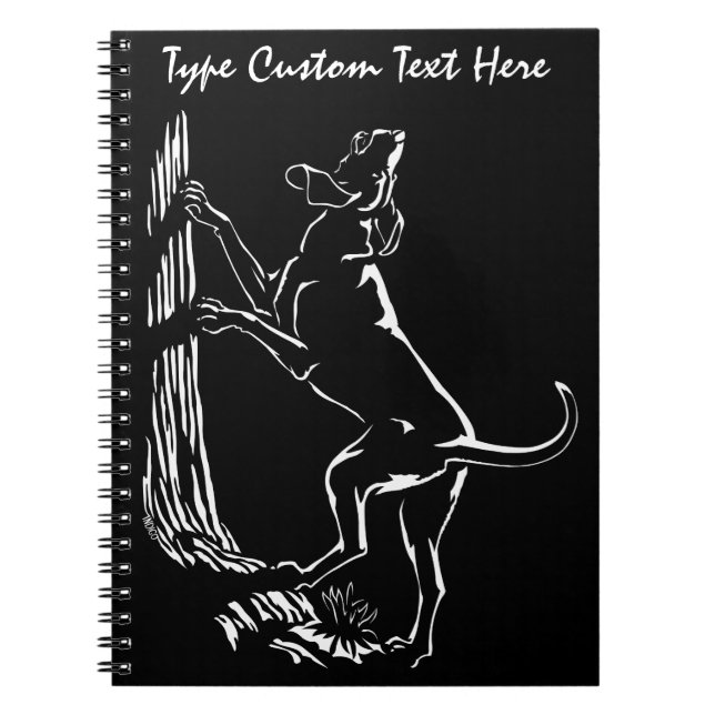 Hound Dog Carnet Personnalisé Chasse Chien Livres (Devant)