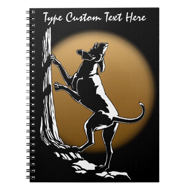 Hound Dog Carnet Personnalisé Chasse Chien Livres (Devant)