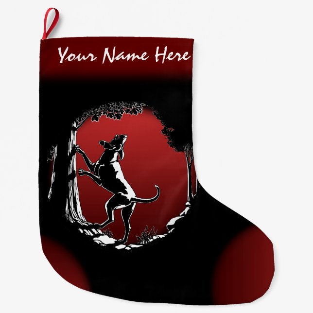 Hound Dog Christmas Stocking Dog Lover Stockings (Front)