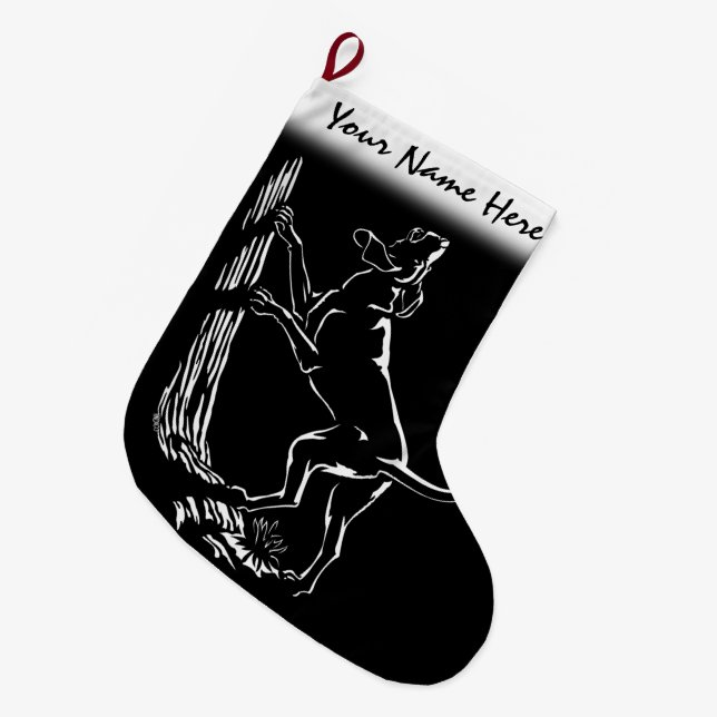 Hound Dog Christmas Stocking Dog Lover Stockings (Front (Hanging))