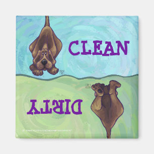 Hound Dog Clean Dirty Lave-vaisselle Magnet