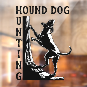 Hound Dog Decal Custom Hound Dog Art Window Cling