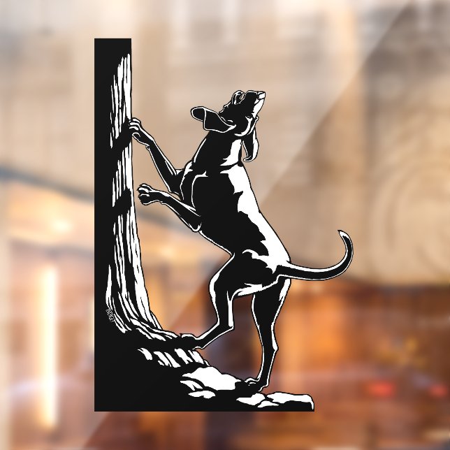 Hound Dog Decal Hunting Dog Art Window Cling (Sheet 2)