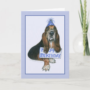 Hound Dog Happy Birthday Card