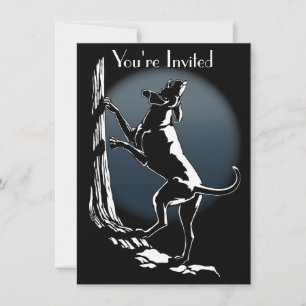 Hound Dog Invitations Personalize Hunting Dog Card