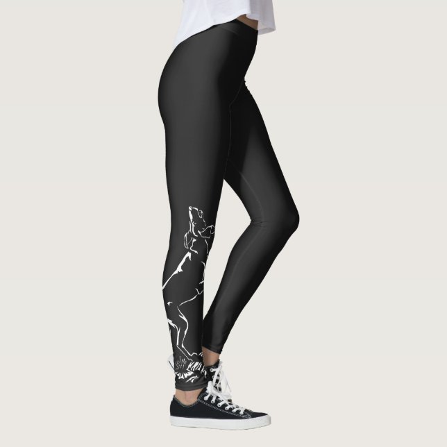 Hound Dog Leggings Women's Hunting Dog Leggings (Right)
