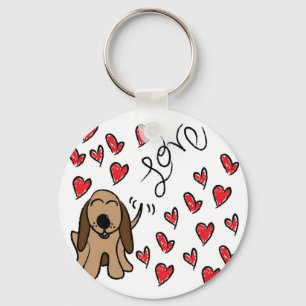 Hound Dog Love Keychain