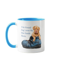 Hound Dog Loves Blue Suede Shoes