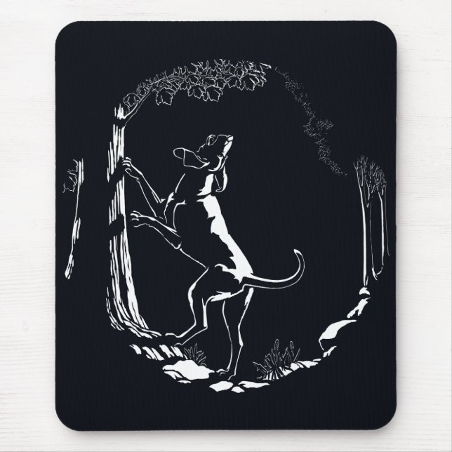 Hound Dog Mousepad Hunting Dog Art Gifts & Decor (Front)