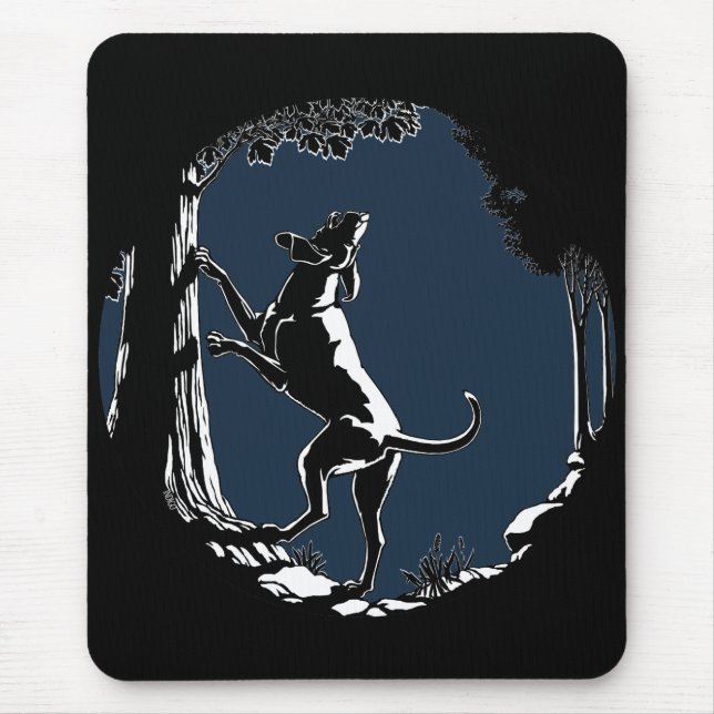 Hound Dog Mousepad Hunting Dog Art Gifts & Decor (Front)