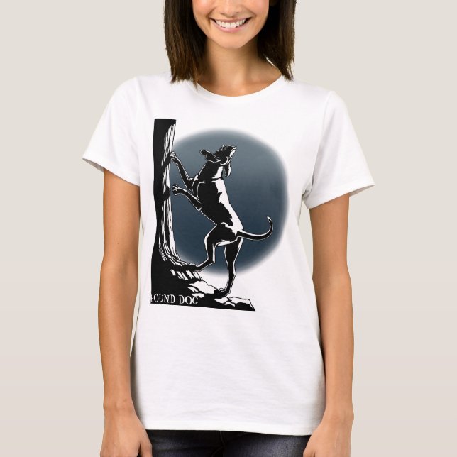 Hound Dog Shirt Women's Custom Dog Lover Shirt (Front)