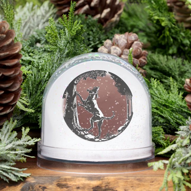 Hound Dog Snow Globe Custom Hunting Dog Snow Globe (Hiver)