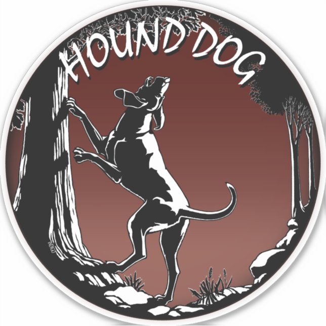 Hound Dog Stickers Custom Hunting Dog Decals (Front)