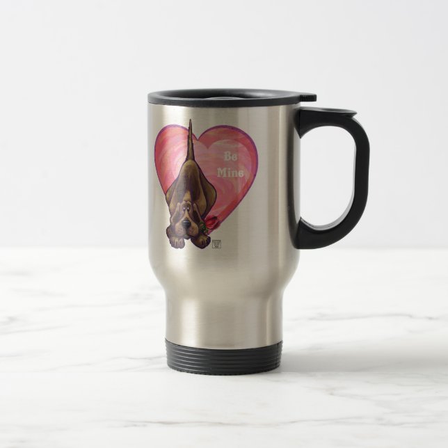 Hound Dog Valentine's Day Travel Mug (Right)