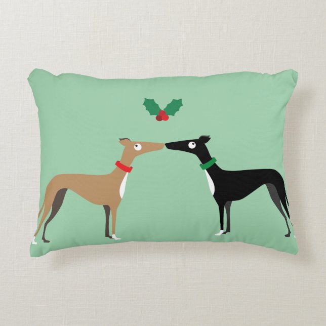 Hound kiss decorative pillow (Front)