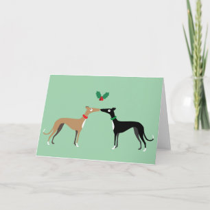 Hound kiss holiday card