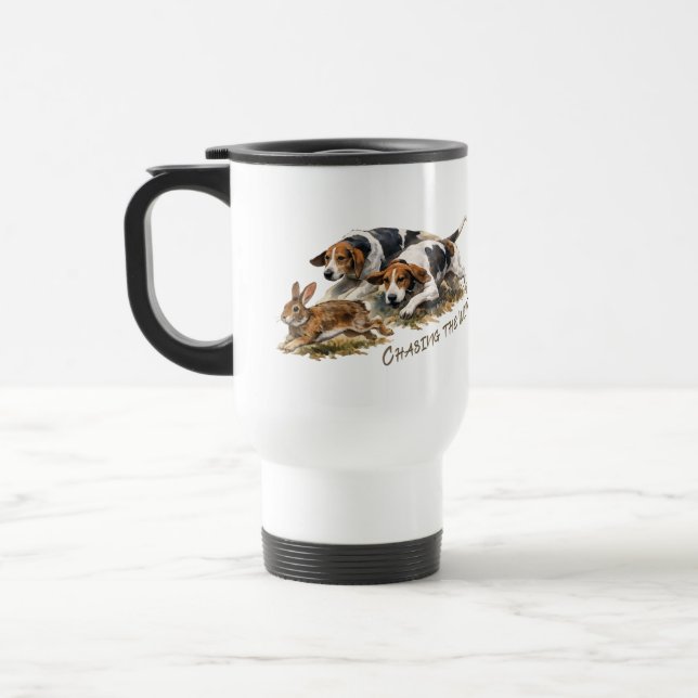 Hounds & Hare  Travel Mug (Left)