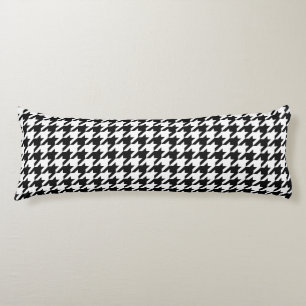 Hounds-tooth classic black white weaving pattern body pillow