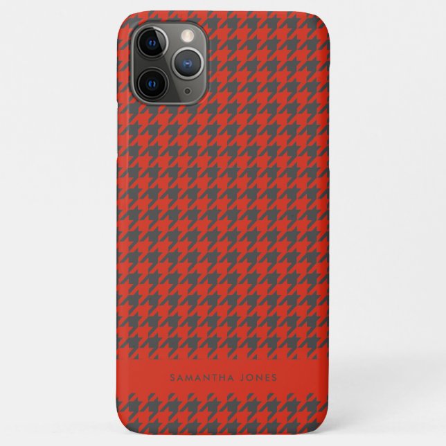 Hounds Tooth Personalized Case-Mate iPhone Case (Back)
