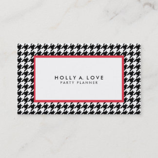 Houndstooth #2 | Black & White | Customizable Business Card