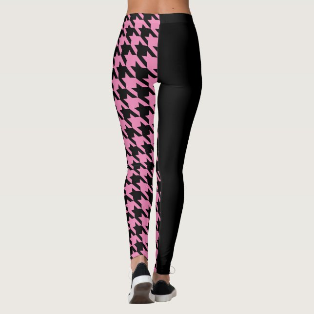 Houndstooth / Black Leggings (Back)