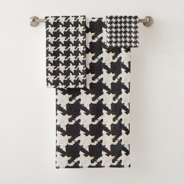 Houndstooth Black White Pattern (En situation)