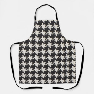 Houndstooth Black White Pattern Apron