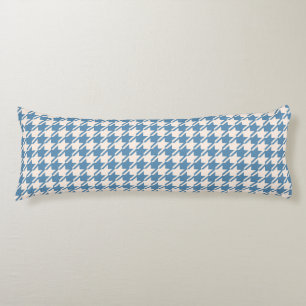 Houndstooth Blue+Cream Pattern Body Pillow