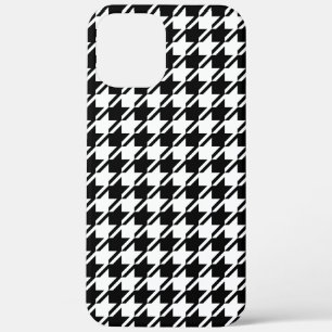 Houndstooth BW Rpt Pattern iPhone 12 Pro Max Case