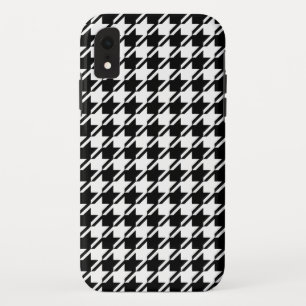 Houndstooth BW Rpt Pattern iPhone XR Case