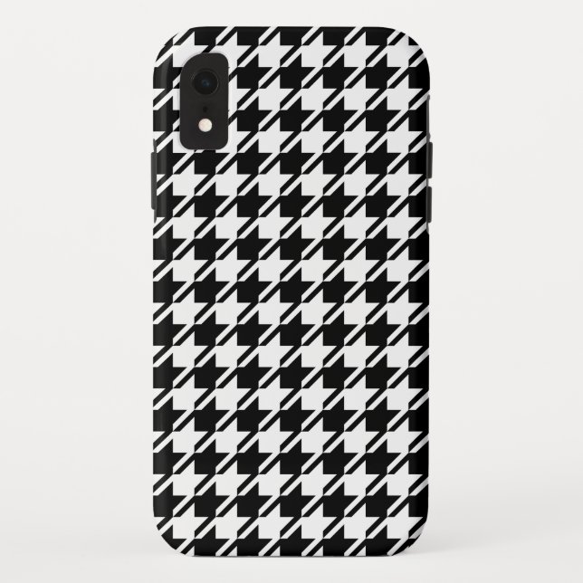 Houndstooth BW Rpt Pattern Case-Mate iPhone Case (Back)