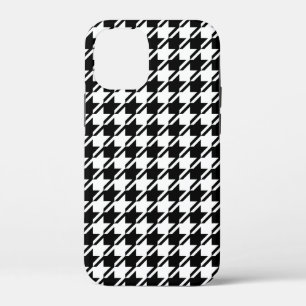 Houndstooth BW Rpt Pattern iPhone 12 Mini Case
