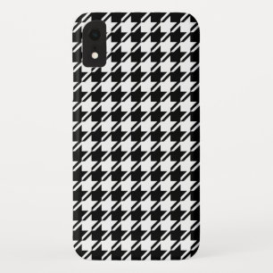 Houndstooth BW Rpt Pattern iPhone XR Case