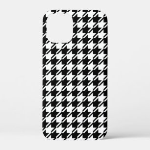 Houndstooth BW Rpt Pattern iPhone 12 Mini Case