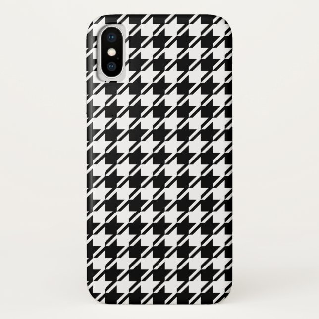 Houndstooth BW Rpt Pattern Case-Mate iPhone Case (Back)