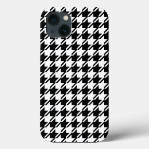 Houndstooth BW Rpt Pattern iPhone 13 Case