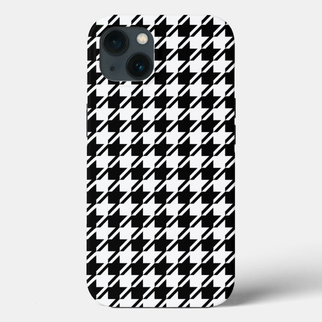 Houndstooth BW Rpt Pattern Case-Mate iPhone Case (Back)