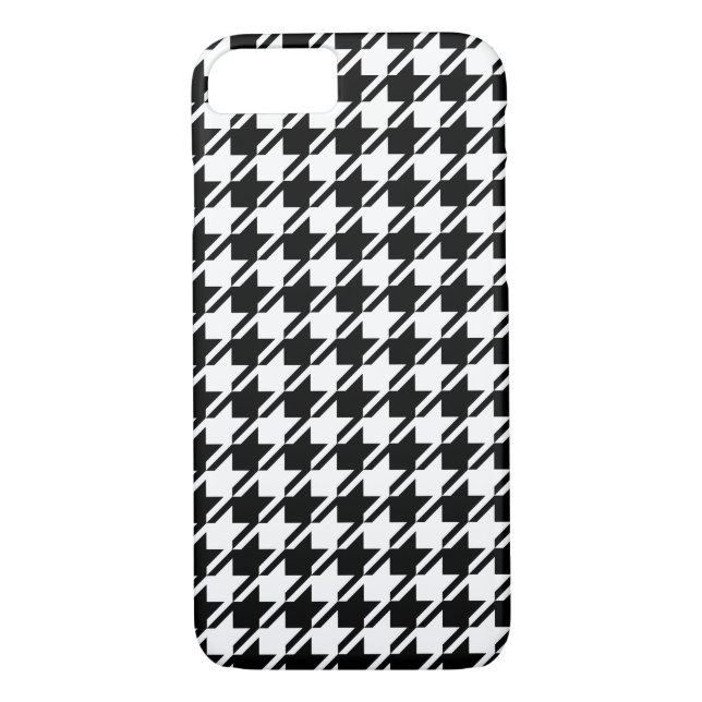Houndstooth BW Rpt Pattern Case-Mate iPhone Case (Back)
