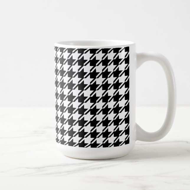 Houndstooth BW Rpt Pattern Coffee Mug (Right)