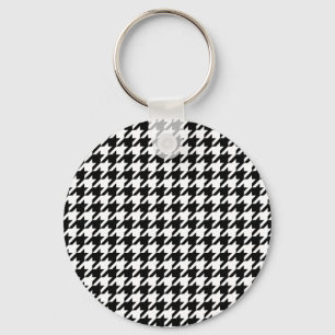 houndstooth check pattern keychain