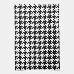 houndstooth check pattern kitchen towel