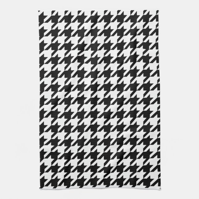 houndstooth check pattern kitchen towel (Vertical)