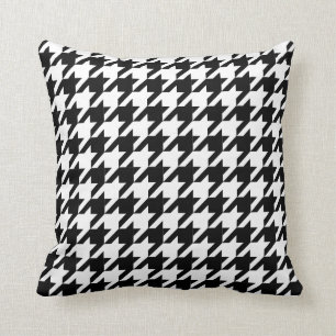 Houndstooth check pattern throw pillow